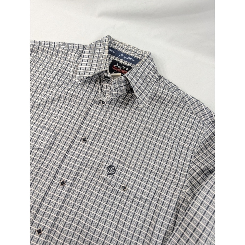 Wrangler George Strait Troubadour Diamond Pearl Snap Shirt Mens Small Western
